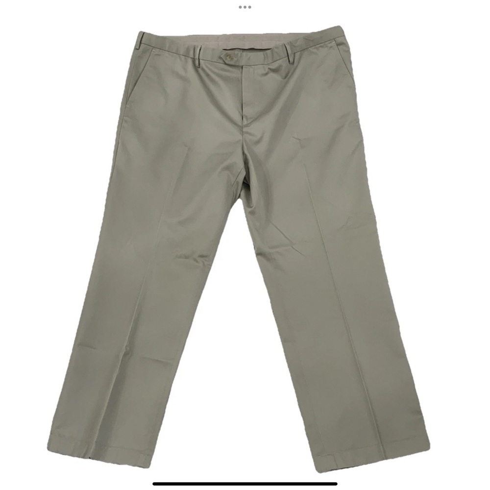 Jos. A. Bank Traveler’s Collection Pants 44x29 Light Gray 100% Cotton Flat Front